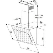 Вытяжка Korting KHC 67590 GN (чёрное стекло) - фото 4