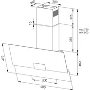 Вытяжка Korting KHC 96373 BXGN (чёрное стекло) - фото 4