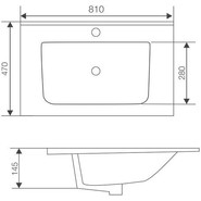 Тумба подвесная с раковиной Mirsant Next 80/1 см (раковина More 80), белый - фото 6