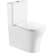 Унитаз-компакт безободковый Azario Anteo Round AZ-1219A с тонкой крышкой микролифт - фото 