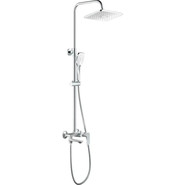 Душевой комплект Haiba: Душевая стойка HB24505 + смеситель для раковины HB10505, цвет хром - фото 2