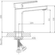 Душевой комплект Haiba: Душевая стойка HB24615-7 + смеситель для раковины HB10615-7, цвет чёрный матовый - фото 4