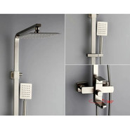 Душевой комплект Haiba: Душевая стойка HB24803 + смеситель для раковины HB10803, цвет нержавеющая сталь - фото 3