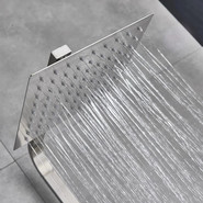 Душевой комплект Haiba: Душевая стойка HB24803 + смеситель для раковины HB10803, цвет нержавеющая сталь - фото 5