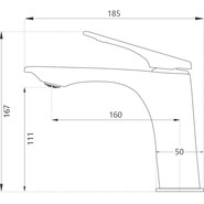 Душевой комплект Haiba: Душевая стойка HB24816-3 + смеситель для раковины HB10816-3, цвет графит - фото 4