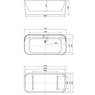 Ванна отдельностоящая Allen Brau Infinity 170х80 см 2.21001.20 - фото 2