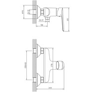 Смеситель для душа Esko Lagos LG 80 - фото 2