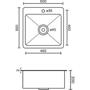 Кухонная мойка GFfrank 50502 0,6 мм - фото 5