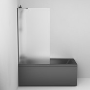 Шторка для ванны Am.Pm Gem 80х140 см W90BS-080-140BM (стекло 8 мм) чёрный/матовое - фото 5