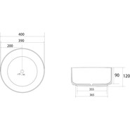 Раковина-чаша Abber Bequem 40 см AC2109MW, белый матовый - фото 3