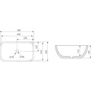 Раковина-чаша Abber Rechteck 46 см AC2200MW, белый матовый - фото 4