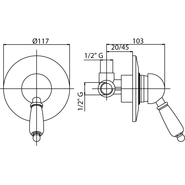 Смеситель для душа Cezares ELITE-DIM-02-M, бронза, Цвет производителя: бронза - фото 2