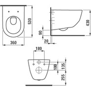 Унитаз подвесной Laufen Pro rimlless 8.2096.6.000.000.1 - фото 4