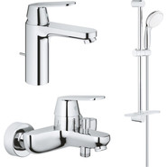 Набор смесителей 3 в 1 для ванны с коротким изливом Grohe Eurosmart Cosmopolitan 1000179 - фото 