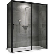 Душевое ограждение Abber Komfort 160х90 см AG93160B-S92B (стекло 8 мм) чёрный/прозрачное - фото 