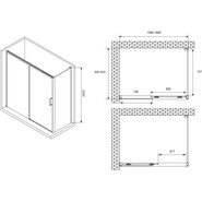 Душевое ограждение Abber Komfort 160х90 см AG93160B-S92B (стекло 8 мм) чёрный/прозрачное - фото 3