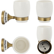 Стакан для зубных щеток Brimix 94005, цвет бронза - фото 4