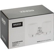 Двойной стакан для зубных щеток Brimix 94160, цвет бронза - фото 3