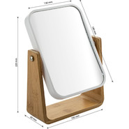 Зеркало косметическое настольное Санакс 75813, цвет белый/дерево - фото 4