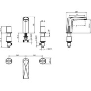 Смеситель для раковины Boheme Venturo 150-BG-ICE, чёрный/золото - фото 2
