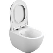 Унитаз подвесной безободковый Cersanit Brasko Smart Clean ON DPL EO Slim LP A64824 с тонкой крышкой микролифт - фото 4