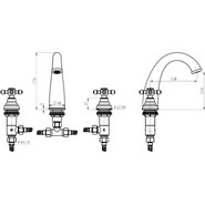 Смеситель для раковины Boheme Satin 297-ST, золото - фото 2