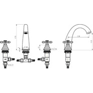 Смеситель для раковины Boheme Tradizionale Oro 297, золото - фото 2