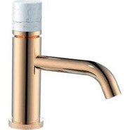 Смеситель для раковины Boheme Stick 121-G-MR-W, white mramor gold - фото 