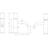 Смеситель для раковины Boheme Stick 121-CRG, gold chrome - фото 2