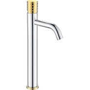 Смеситель для раковины высокий Boheme Stick 122-CRG, gold chrome - фото 