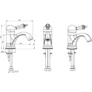 Смеситель для раковины Boheme Tradizionale Oro 281, золото - фото 2