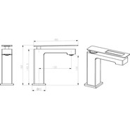 Смеситель для раковины Boheme Q 141-BG, чёрный/золото - фото 5