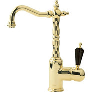 Смеситель для раковины высокий Boheme Tradizionale Nero Swarovski 252, золото - фото 