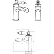 Смеситель для раковины Boheme Vogue 211, золото - фото 2