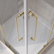 Душевое ограждение 90x120 см Cezares Relax-304-AH-2-120/90-C-BORO, золото/прозрачное - фото 4