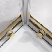 Душевое ограждение 90x120 см Cezares Relax-304-AH-2-120/90-C-BORO, золото/прозрачное - фото 3