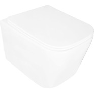 Унитаз подвесной безободковый Loranto Delphi 91343 с тонкой крышкой микролифт (система смыва торнадо) - фото 2