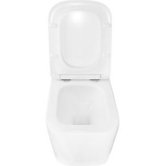 Унитаз подвесной безободковый Loranto Delphi 91343 с тонкой крышкой микролифт (система смыва торнадо) - фото 5