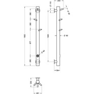 Полотенцесушитель электрический Boheme Uno П1 1300x200 мм 724-NB, nickel brush, Цвет производителя: nickel brush - фото 3
