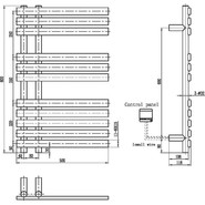 Полотенцесушитель электрический Boheme Venturo П11 80x800 мм 723-MW, matt white, Цвет производителя: matt white - фото 2