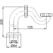 Слив-перелив BelBagno BB567-OVF-CRM, хром - фото 3