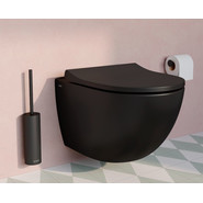 Унитаз подвесной безободковый Vitra Sento 7748B083-0101, чёрный матовый, Цвет производителя: чёрный матовый - фото 2