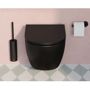 Унитаз подвесной безободковый Vitra Sento 7748B083-0101, чёрный матовый, Цвет производителя: чёрный матовый - фото 3