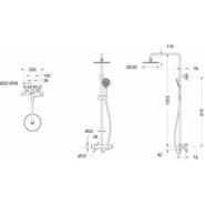 Душевая стойка с термостатом BRAVAT WATERFALL F939114C-A5-RUS - фото 2