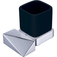 Стакан для зубных щеток Boheme New Venturo 10314-CR-B, black chrome, Цвет производителя: black chrome - фото 