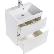 Тумба подвесная с раковиной BelBagno MARINO-H60-700-2C-SO-BL-P 70 см, Bianco Lucido - фото 5