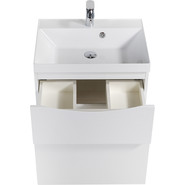 Тумба подвесная с раковиной BelBagno MARINO-H60-700-2C-SO-BL-P 70 см, Bianco Lucido - фото 4