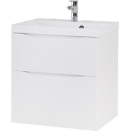 Тумба подвесная с раковиной BelBagno MARINO-H60-700-2C-SO-BL-P 70 см, Bianco Lucido - фото 2