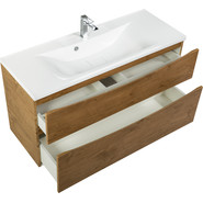 Тумба подвесная с раковиной BelBagno MARINO-H60-1000-2C-SO-RN-P 100 см, Rovere Nature - фото 6
