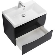 Тумба подвесная с раковиной BelBagno MARINO-600-2C-SO-NL-P 60 см, Nero Lucido - фото 3
